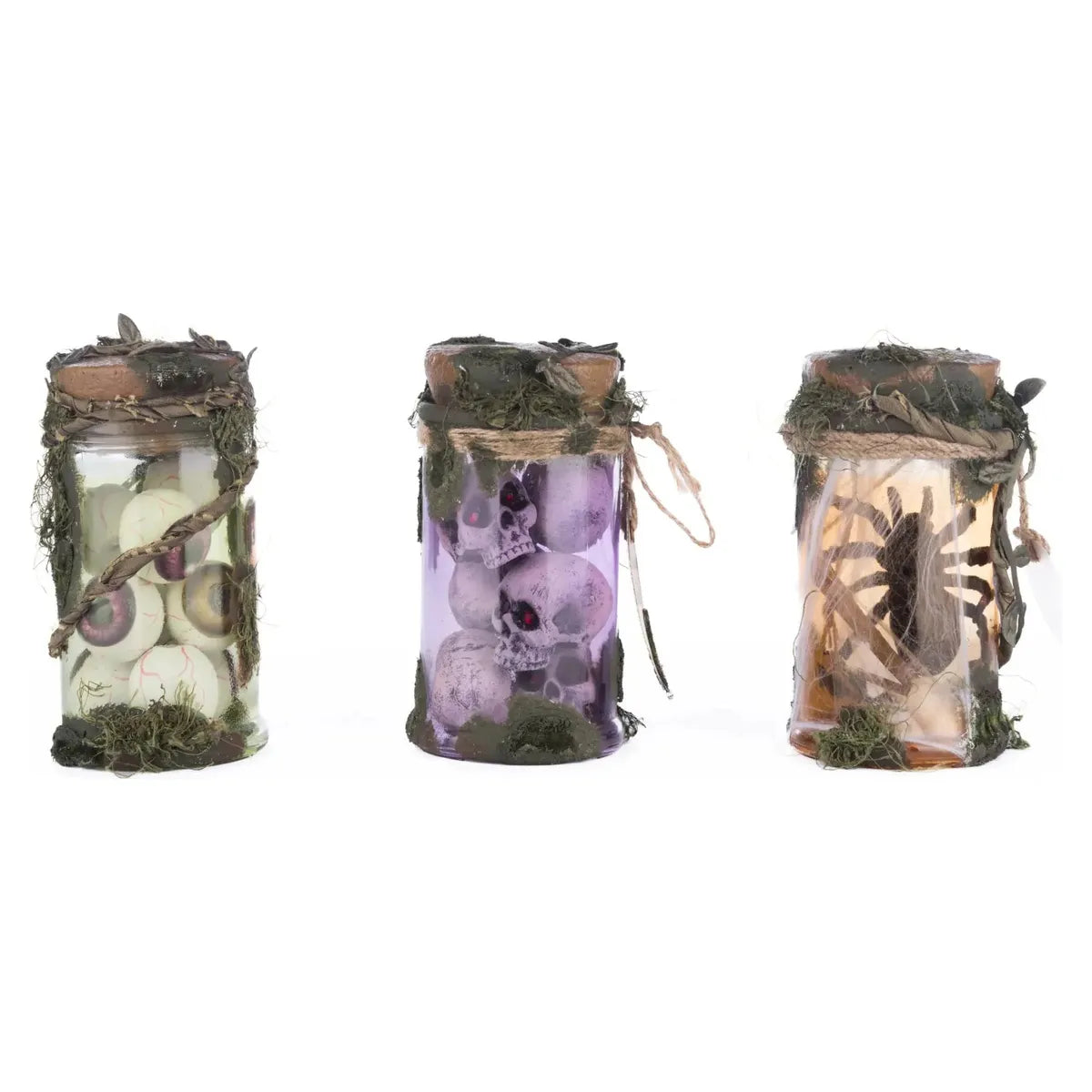 Shop For Broomstick Acres Potion Jars Assortment of 3 at Michelle's aDOORable Creations