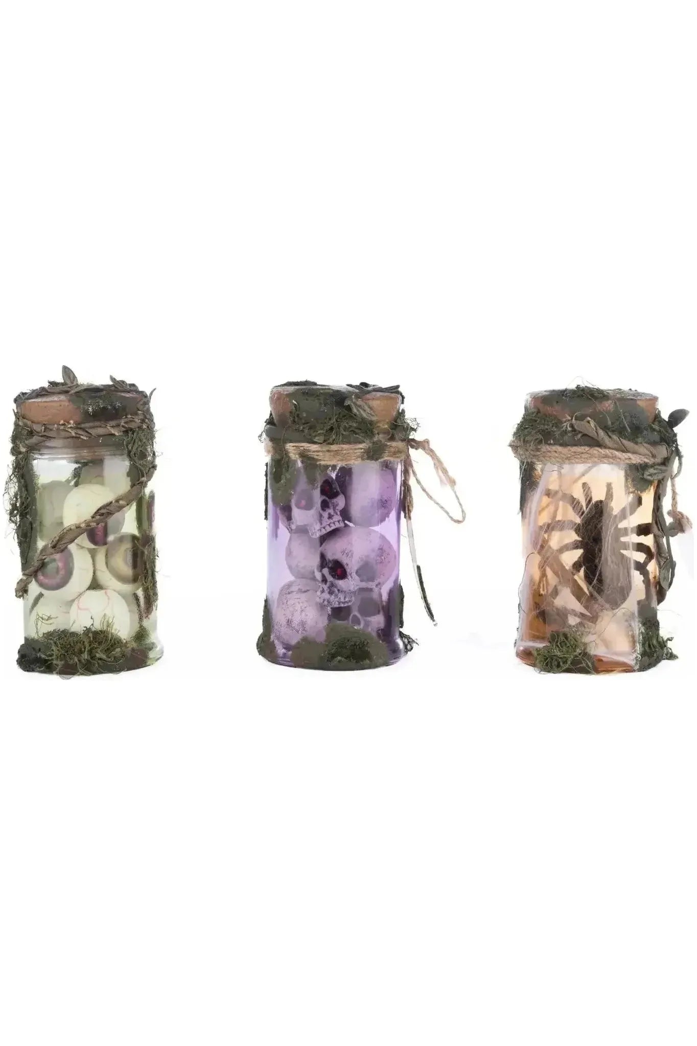 Shop For Broomstick Acres Potion Jars Assortment of 3 at Michelle's aDOORable Creations
