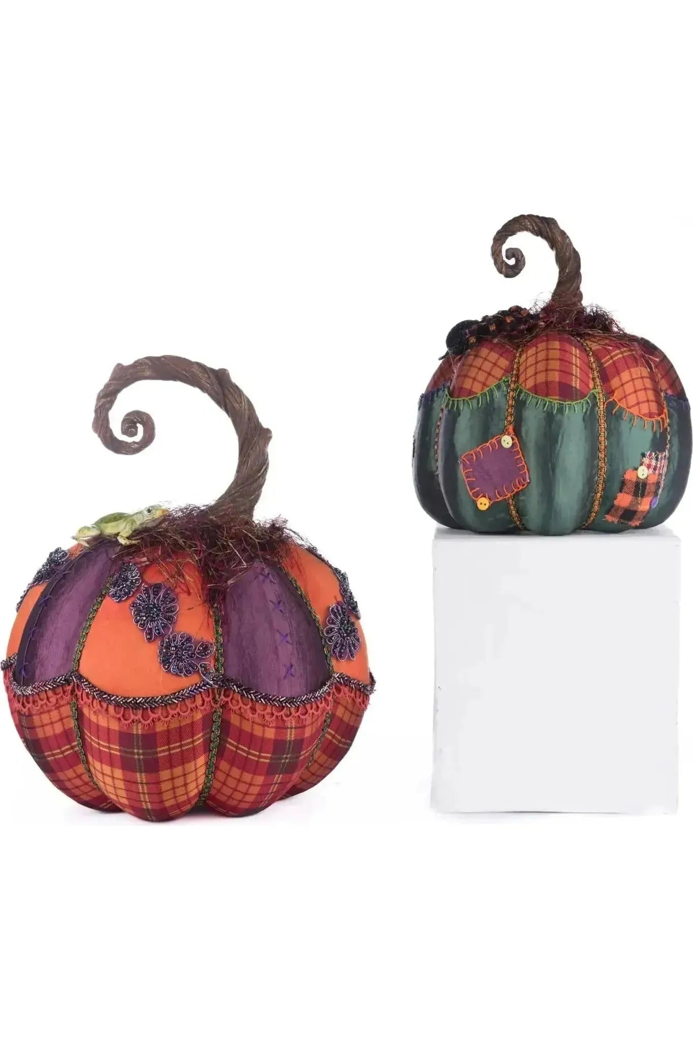 Shop For Broomstick Acres Pumpkins Set Of 2 at Michelle's aDOORable Creations