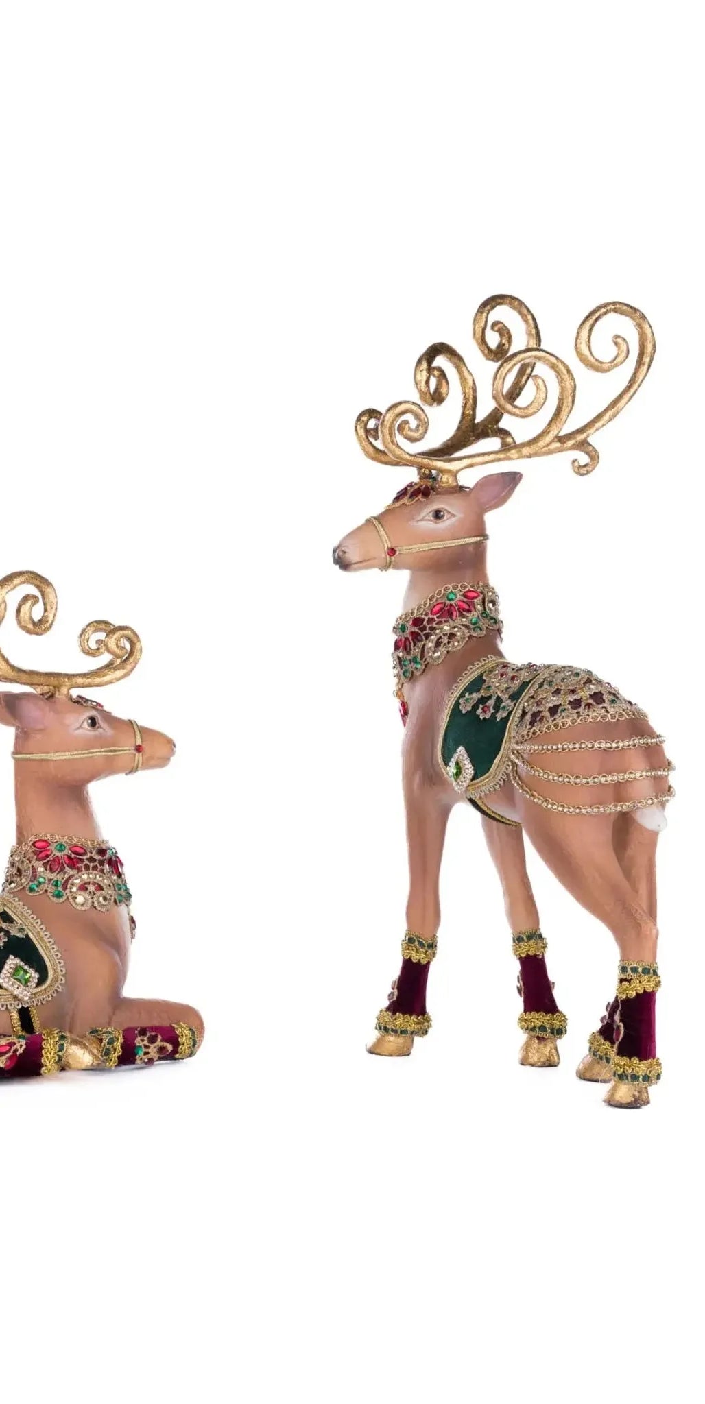 Christmas Castle Deer Assortment of 2 - Michelle's aDOORable Creations - Christmas Decor