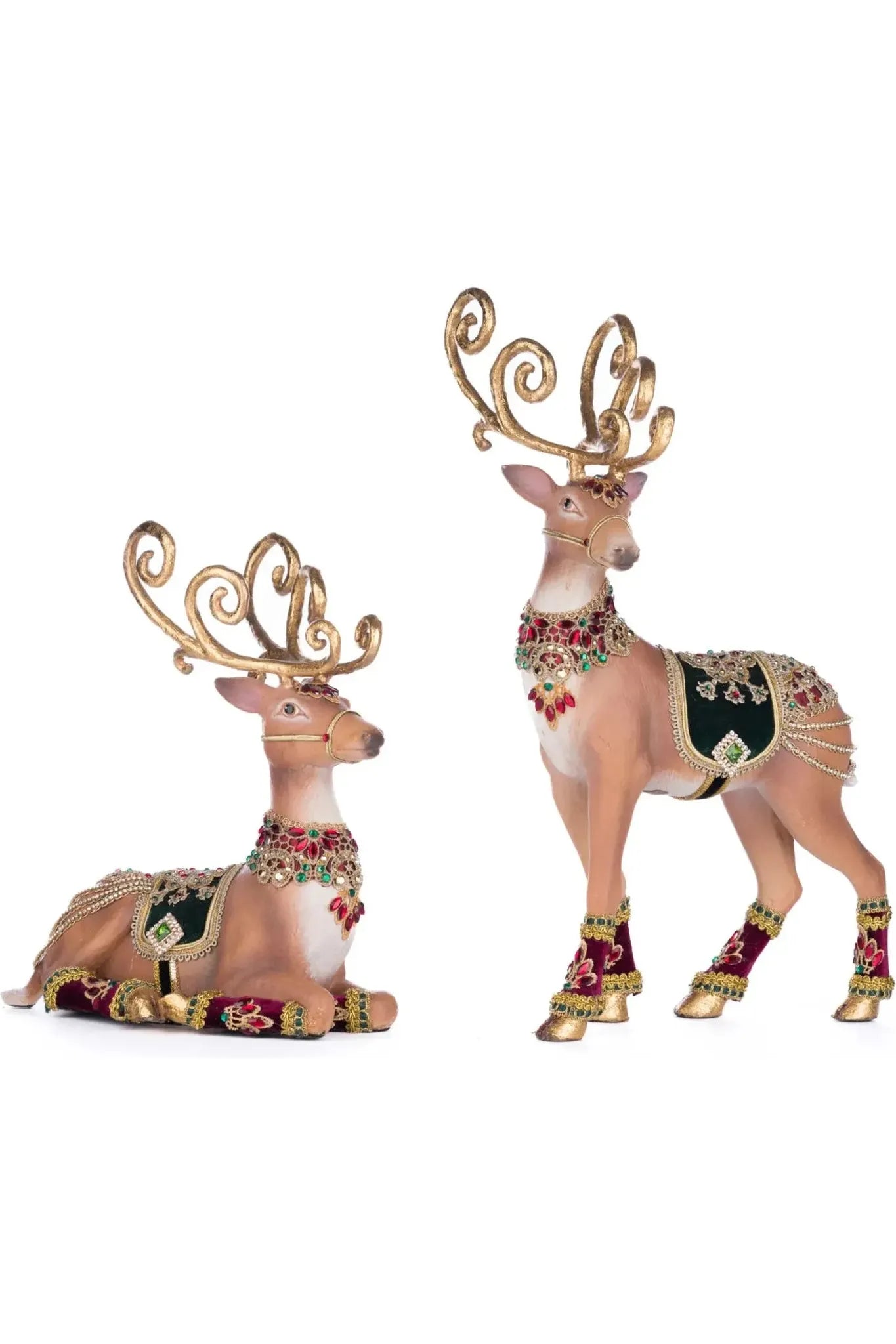 Christmas Castle Deer Assortment of 2 - Michelle's aDOORable Creations - Christmas Decor