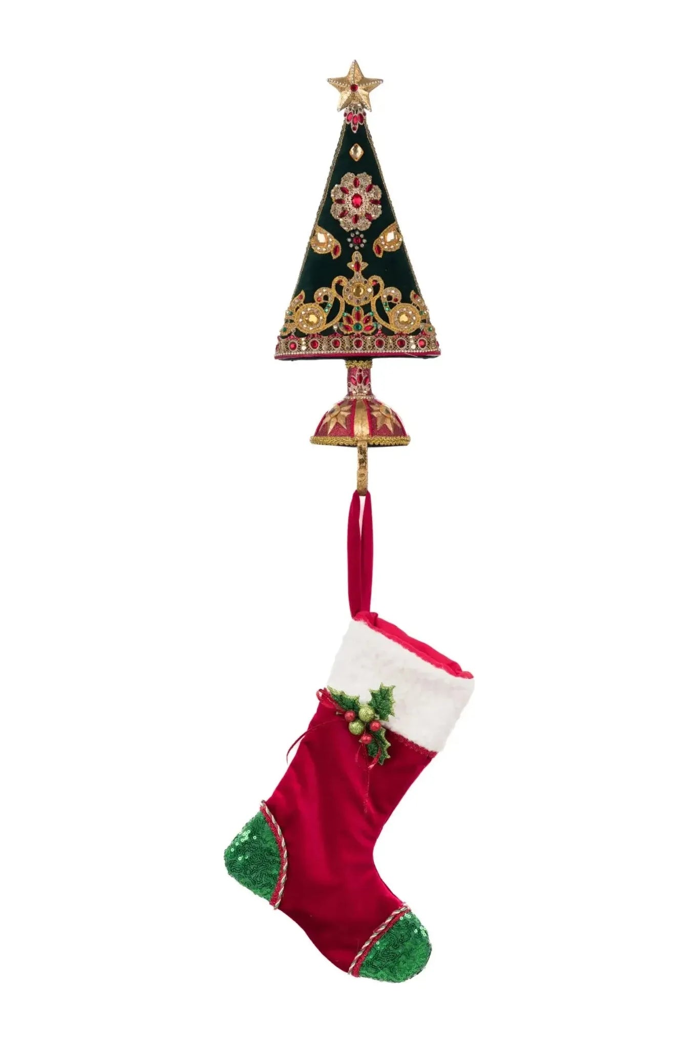 Christmas Castle Stocking Holder - Michelle's aDOORable Creations - Christmas Decor