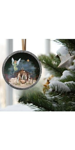 Christmas Nativity Round Sign - Wreath Enhancement - Michelle's aDOORable Creations - Signature Signs