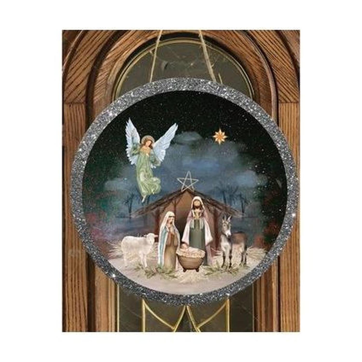Christmas Nativity Round Sign