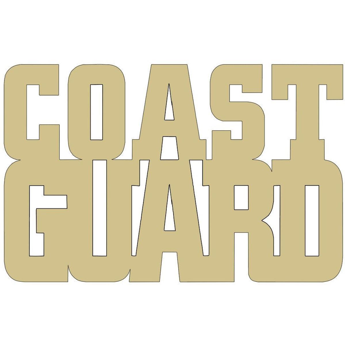 Shop For Coast Guard Wood Block Letters - Unfinished Wood at Michelle's aDOORable Creations