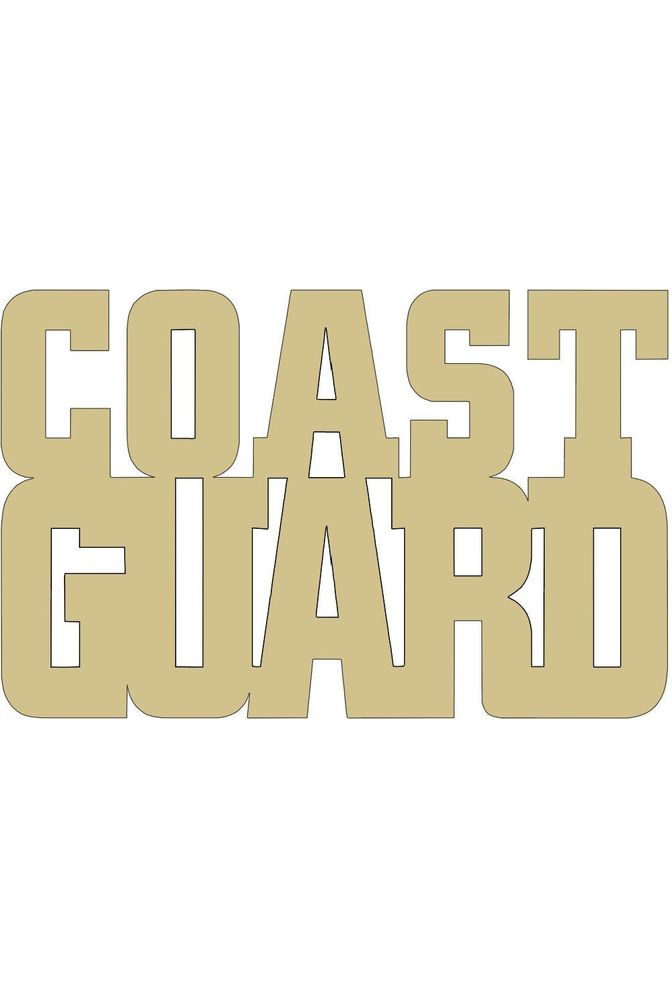 Shop For Coast Guard Wood Block Letters - Unfinished Wood