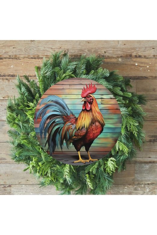 Shop For Colorful Rooster Round Sign