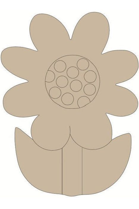 Daisy Floral Wood Cutout - Unfinished Wood - Michelle's aDOORable Creations - Signature Signs