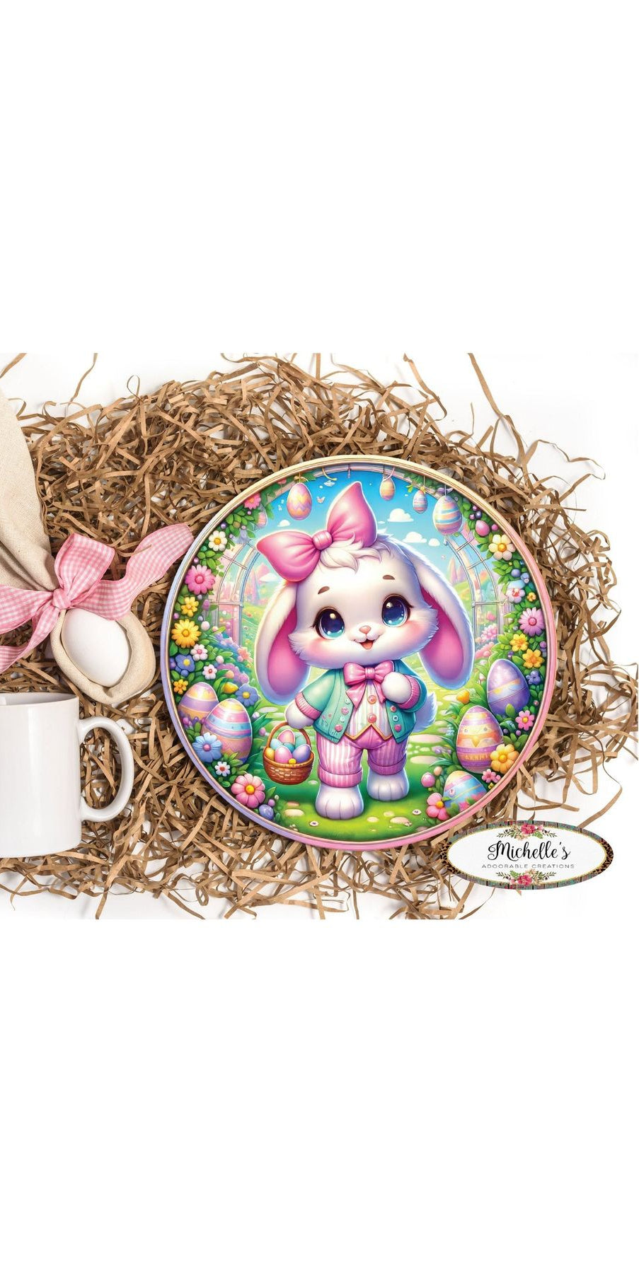 Easter Bunny and Eggs Faux 3D Sign - Michelle's aDOORable Creations - Signature Signs