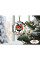Shop For Elegant Merry Christmas Ornament Check Sign - Wreath Enhancement