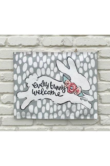 Shop For Everyone Bunny Welcome Burlee at Michelle's aDOORable Creations