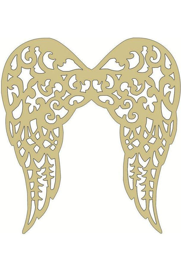 Filigree Angel Wings Wood Cutout - Unfinished Wood - Michelle's ...