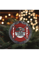 Shop For Fire Department Thin Red Line Round Sign - Wreath Enhancement