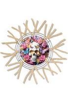 Shop For Floral Skull with Butterflies Sign - Wreath Enhancement