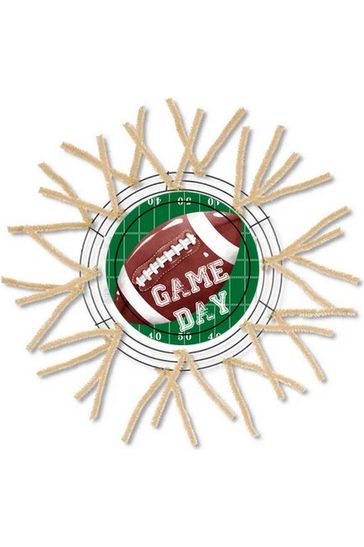 Game Day Football Round Sign - Wreath Enhancement - Michelle's aDOORable Creations - Signature Signs