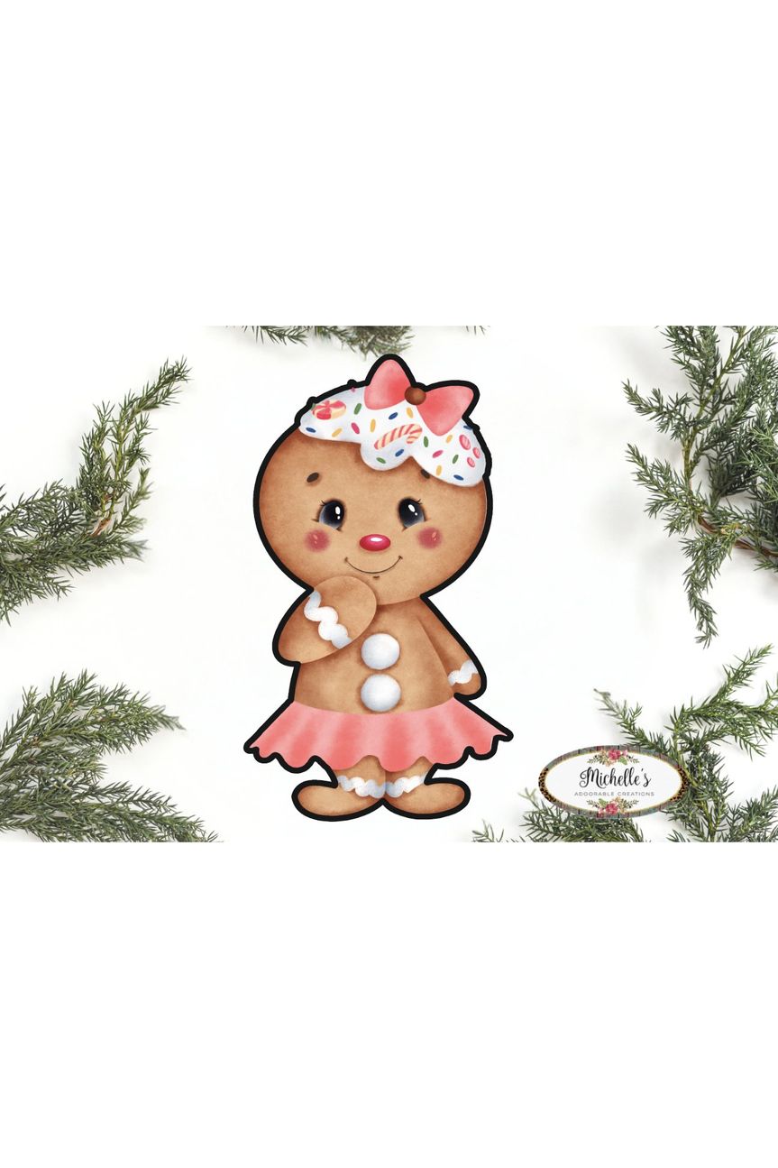 Gingerbread Girl Sweet Shoppe Sign GBG1- Wreath Enhancement - Michelle's aDOORable Creations - Signature Signs