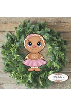 Gingerbread Girl Sweet Shoppe Sign GBG2- Wreath Enhancement - Michelle's aDOORable Creations - Signature Signs