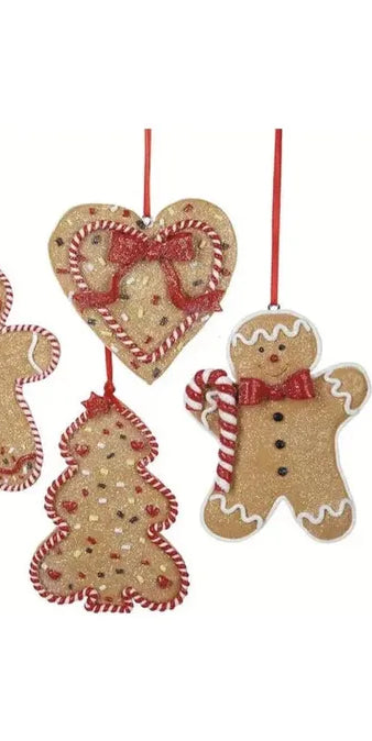 Gingerbread Men, Tree and Heart Ornaments - Michelle's aDOORable Creations - Holiday Ornaments