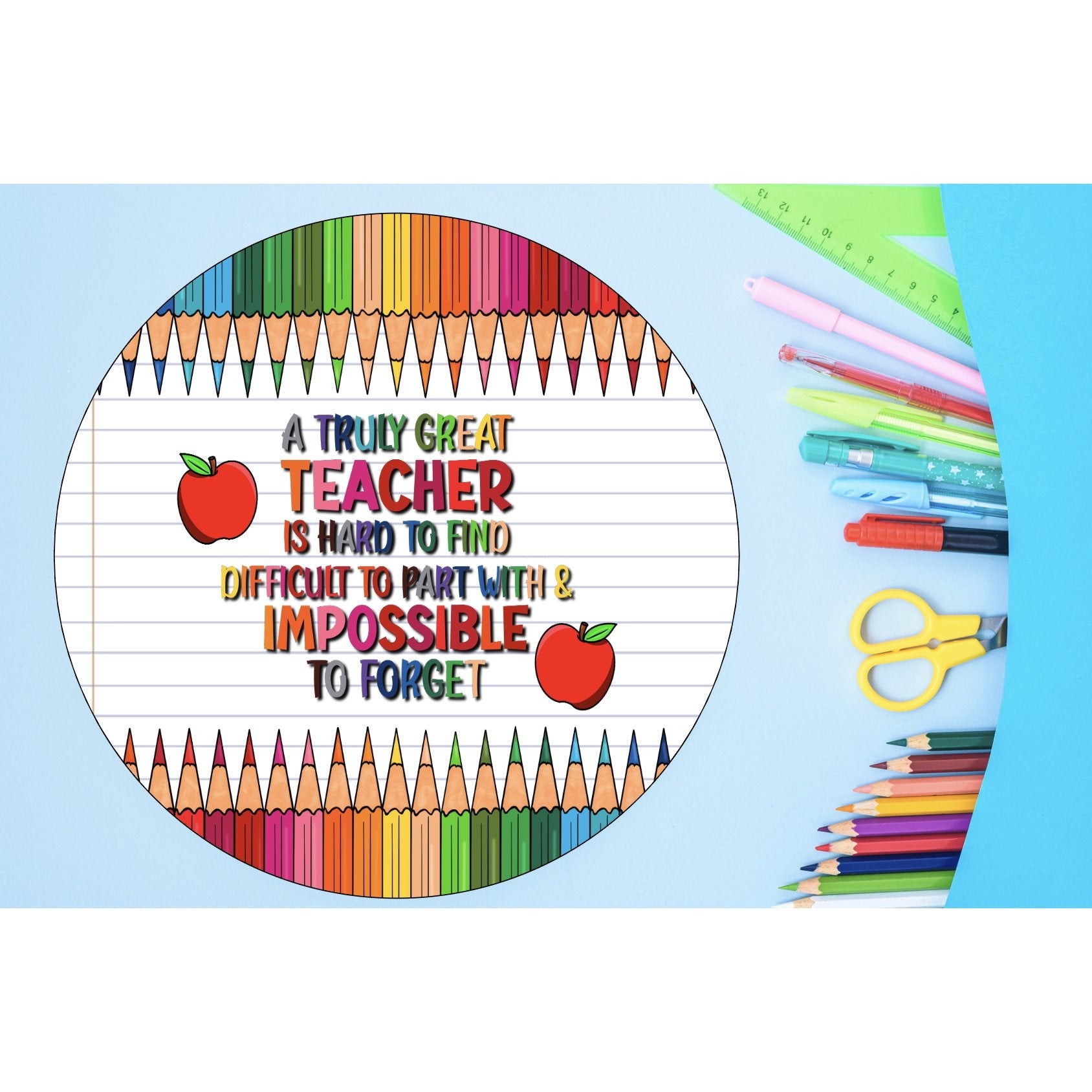 Shop For Great Teacher Impossible To Forget Sign - Wreath Enhancement at Michelle's aDOORable Creations