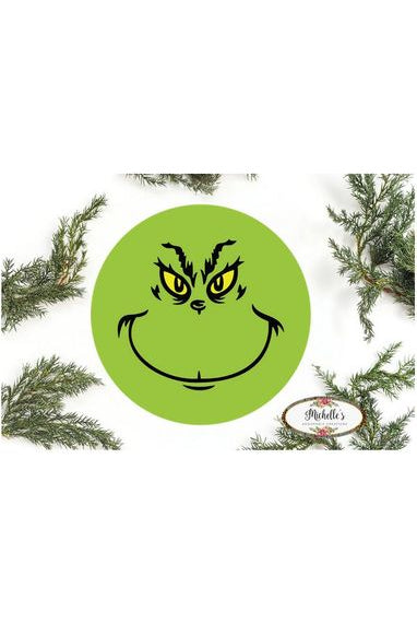 Shop For Green Monster Round Sign - Wreath Enhancement