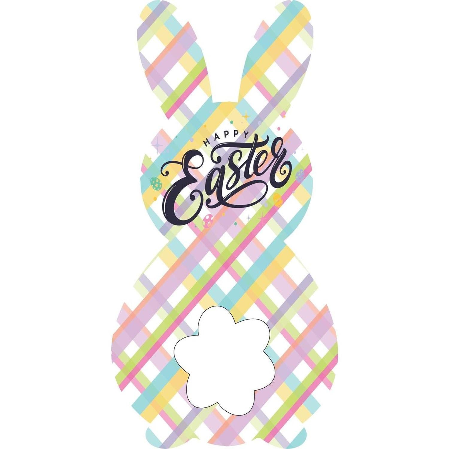 12in Waterproof Happy Easter Metal Bunny Sign