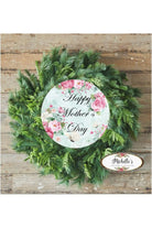 Happy Mother's Day Floral Sign - Wreath Enhancement - Michelle's aDOORable Creations - Signature Signs