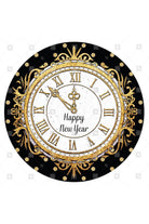 Shop For Happy New Year Clock Sign - Wreath Enhancement