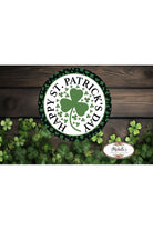 Happy Saint Patricks Day Clover Sign - Wreath Enhancement - Michelle's aDOORable Creations - Signature Signs