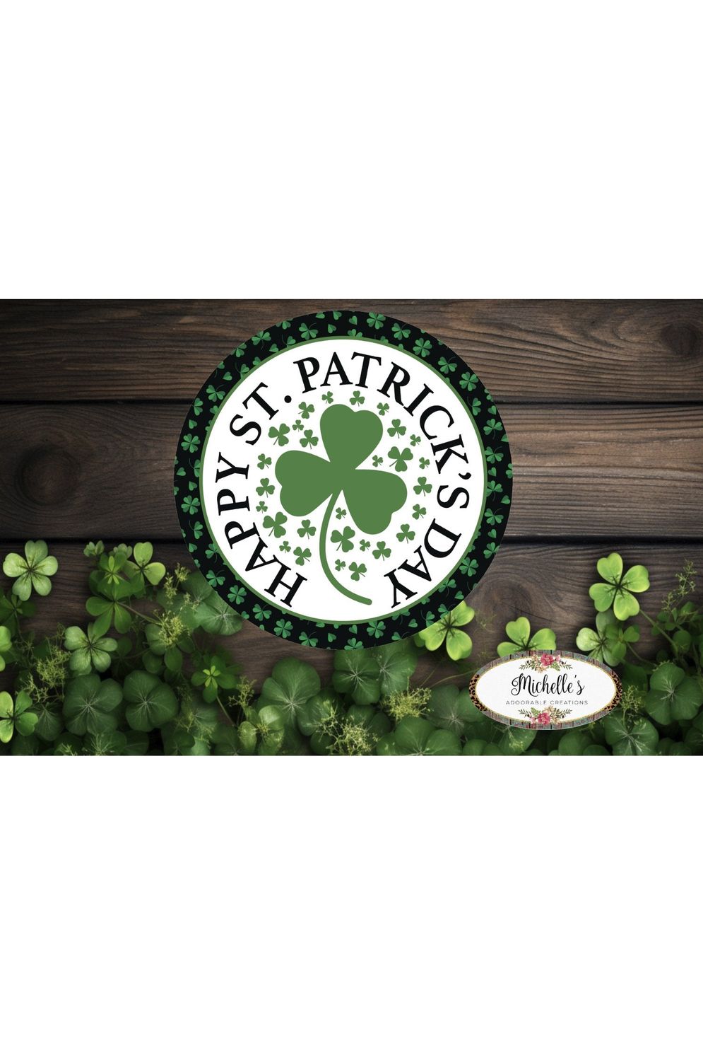 Shop For Happy Saint Patricks Day Clover Sign - Wreath Enhancement