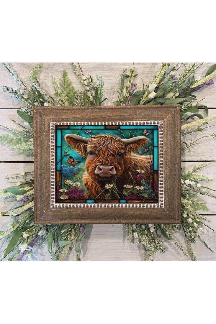 Shop For Highland Cow Butterfly Sign - Wreath Enhancement at Michelle's aDOORable Creations