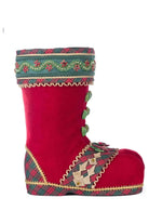 Holiday Magic Tabletop Santa Boots (Red) - Michelle's aDOORable Creations - Christmas Decor