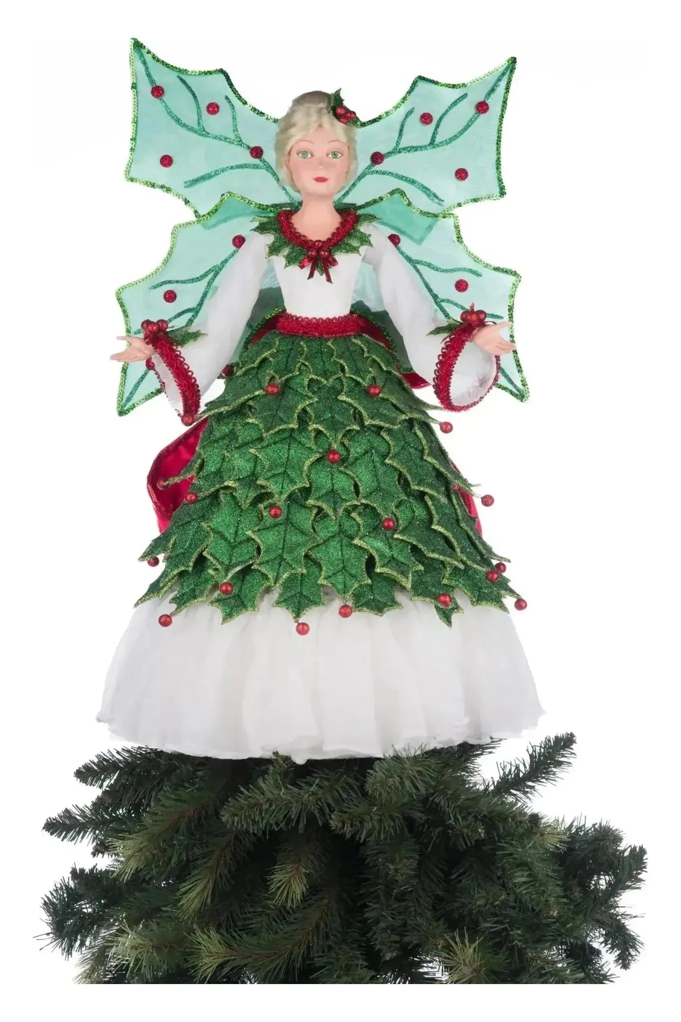 Shop For Holly Berry Fairy Tree Topper at Michelle's aDOORable Creations