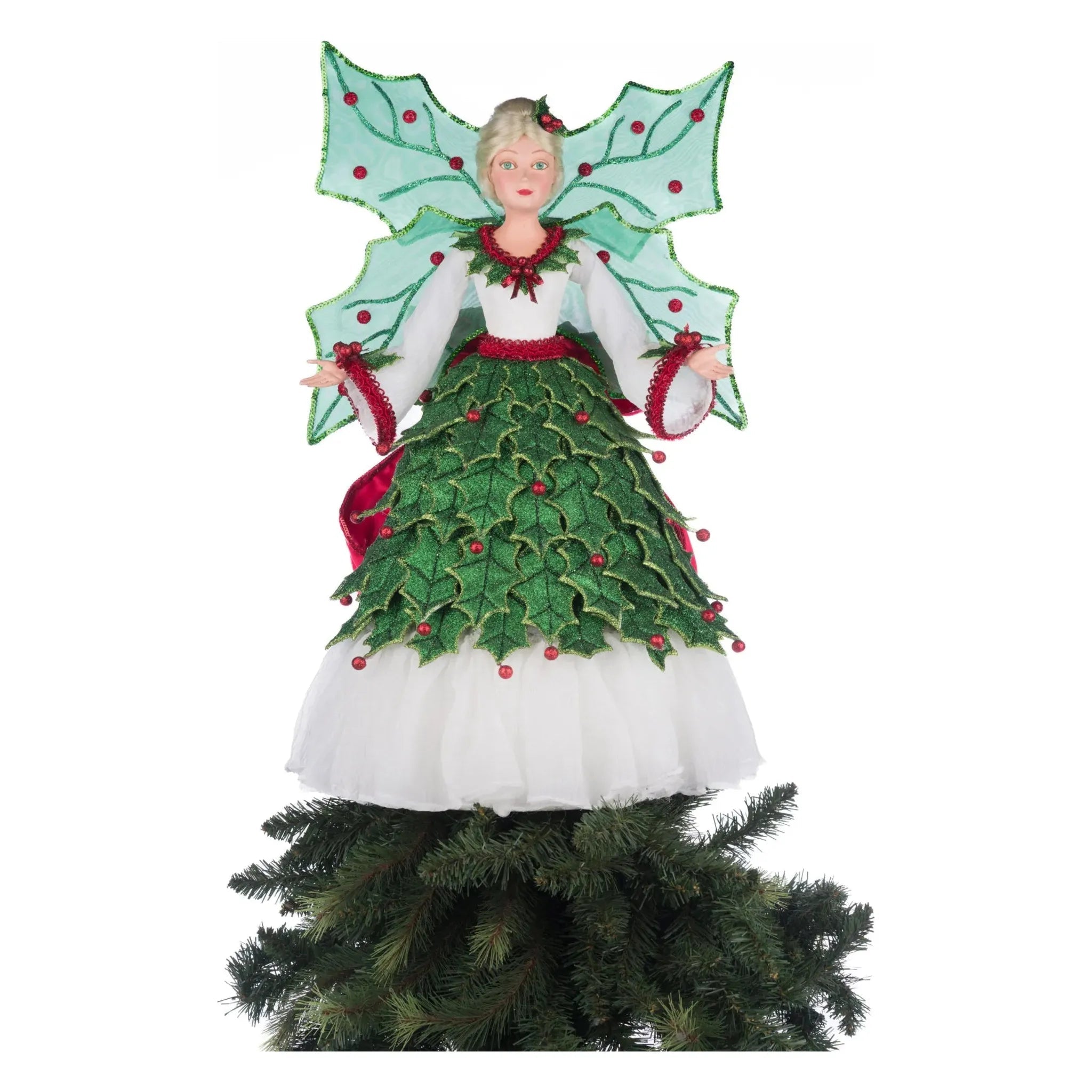 Shop For Holly Berry Fairy Tree Topper at Michelle's aDOORable Creations