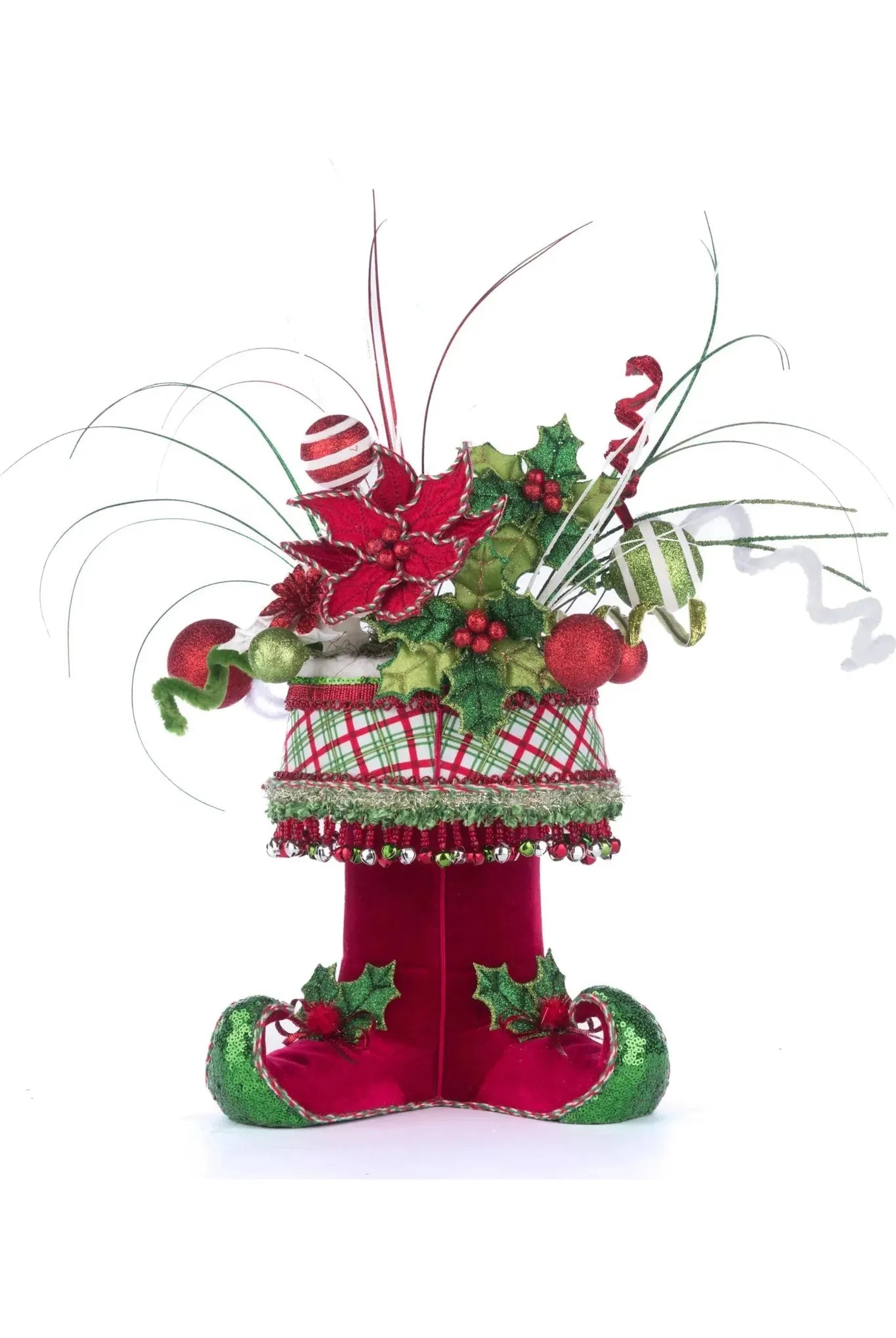 Holly Woods Elf Boots Tabletop Container - Michelle's aDOORable Creations - Christmas Decor