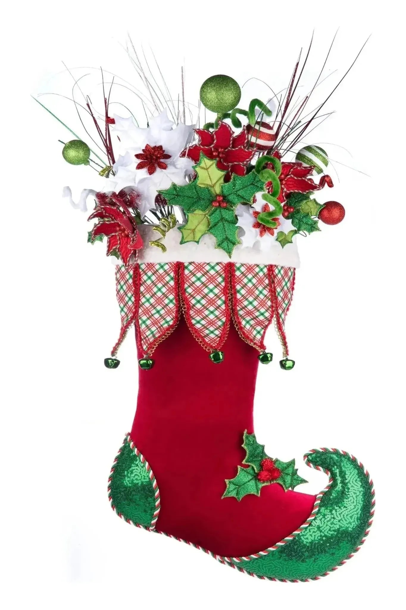 Shop For Holly Woods Stocking With Floral Wall Piece at Michelle's aDOORable Creations