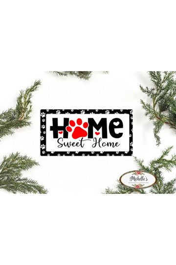 Shop For Home Sweet Home Paw Sign - Wreath Enhancement