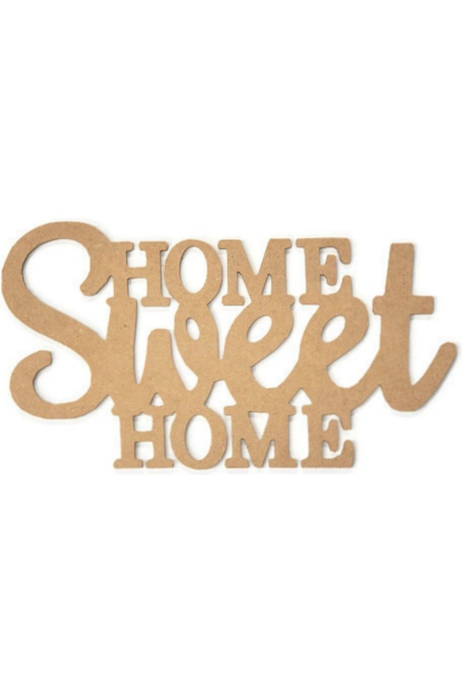 Home Sweet Home Word Wood Cutout - Unfinished Wood - Michelle's aDOORable Creations - Unfinished Wood Cutouts