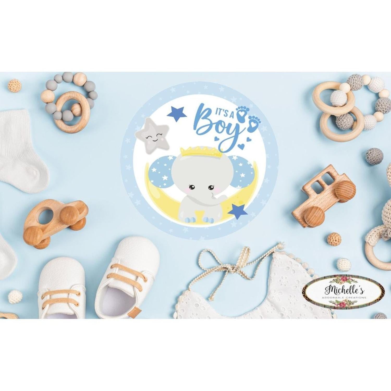 Its a Boy Baby Elephant Sign