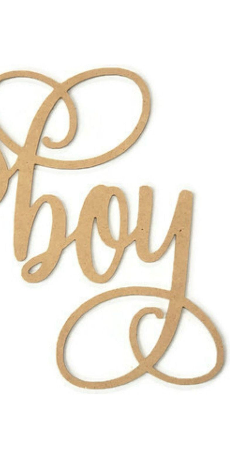 It's a Boy Script Word Wood Cutout - Unfinished Wood - Michelle's aDOORable Creations - Unfinished Wood Cutouts