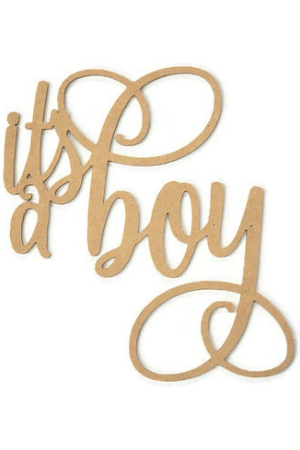 It's a Boy Script Word Wood Cutout - Unfinished Wood - Michelle's aDOORable Creations - Unfinished Wood Cutouts