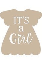 It's a Girl Dress Door Hanger Cutout - Unfinished Wood - Michelle's aDOORable Creations - Signature Signs