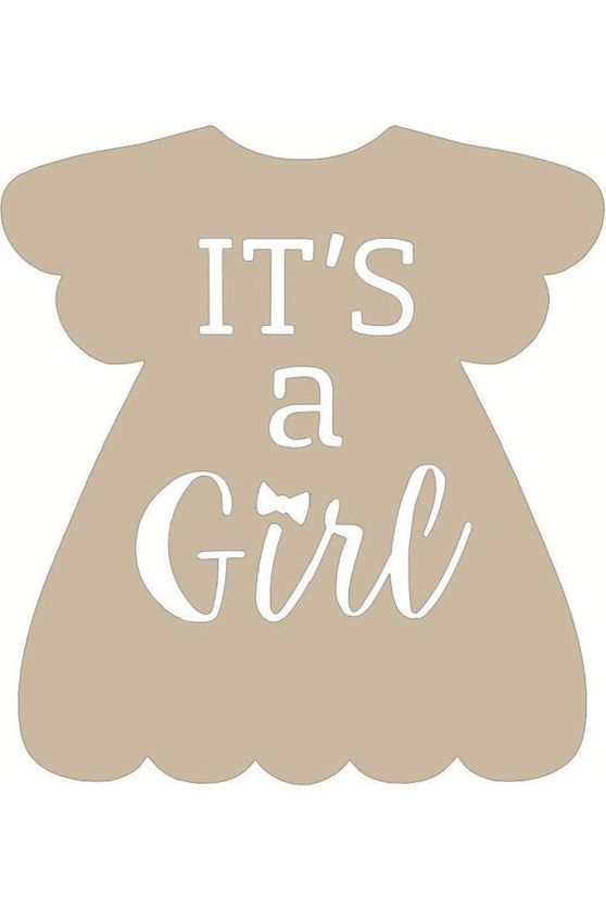 Shop For It's a Girl Dress Door Hanger Cutout - Unfinished Wood