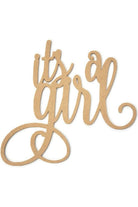 Shop For It's a Girl Script Word Wood Cutout - Unfinished Wood
