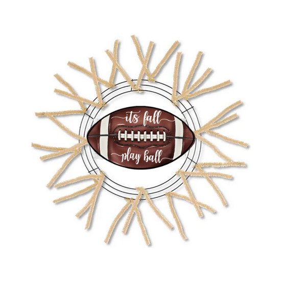 Shop For It's Fall Play Ball Football Sign - Wreath Enhancement at Michelle's aDOORable Creations