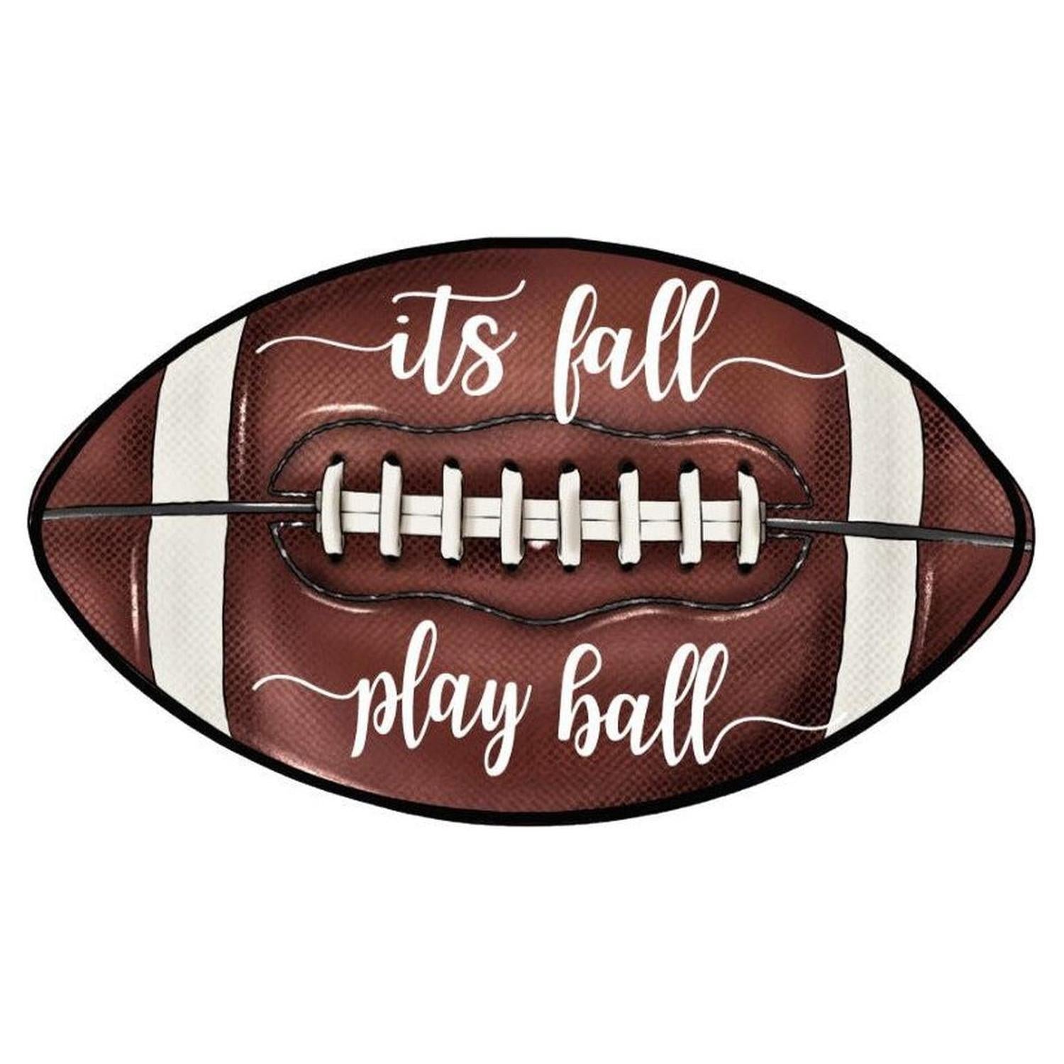 It's Fall Play Ball Football Sign - Wreath Enhancement
