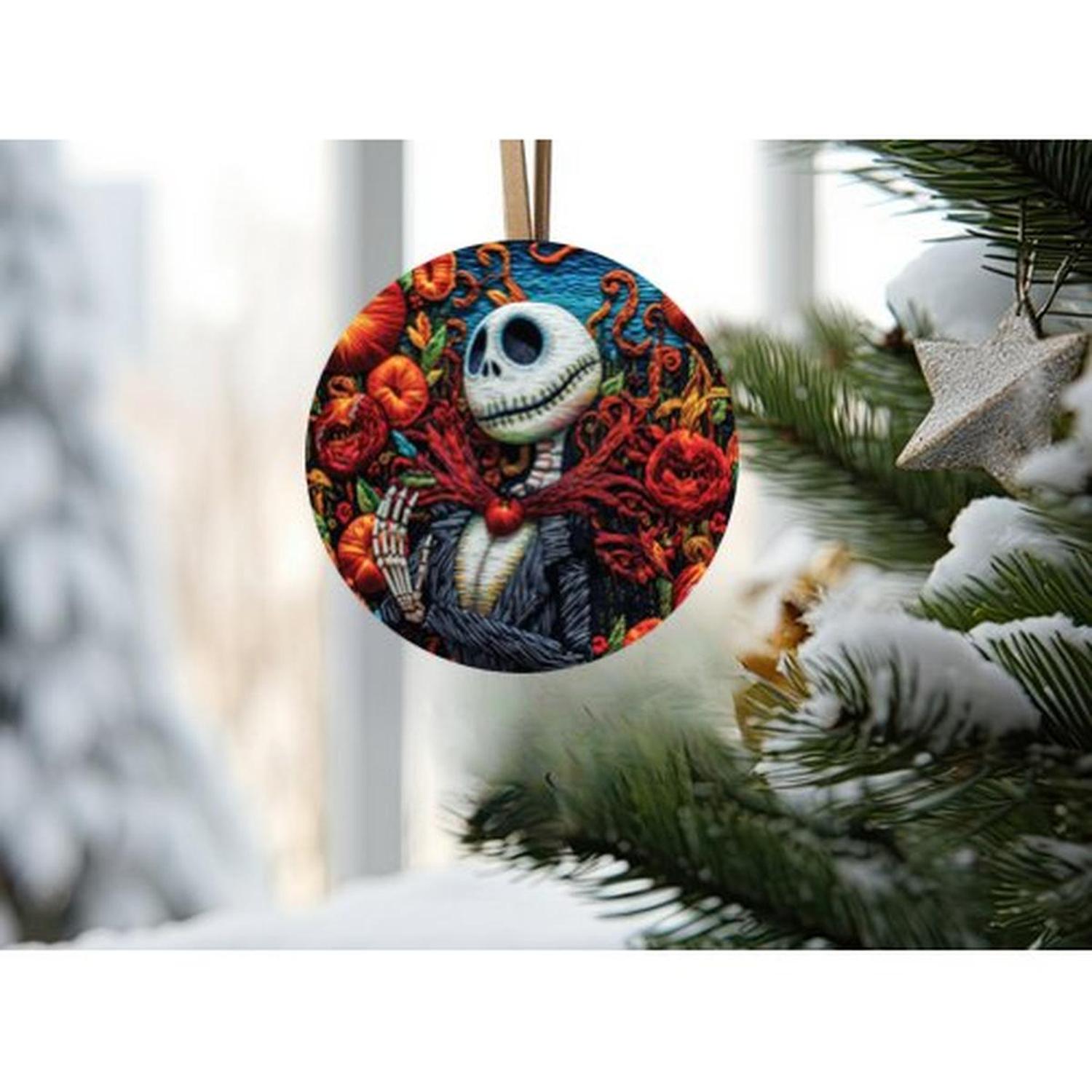 Jack Skeleton Embroidered Effect Sign