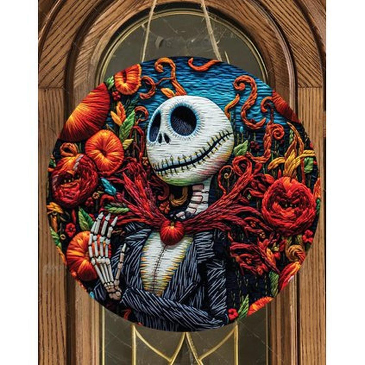 Shop For Jack Skeleton Embroidered Effect Sign at Michelle's aDOORable Creations