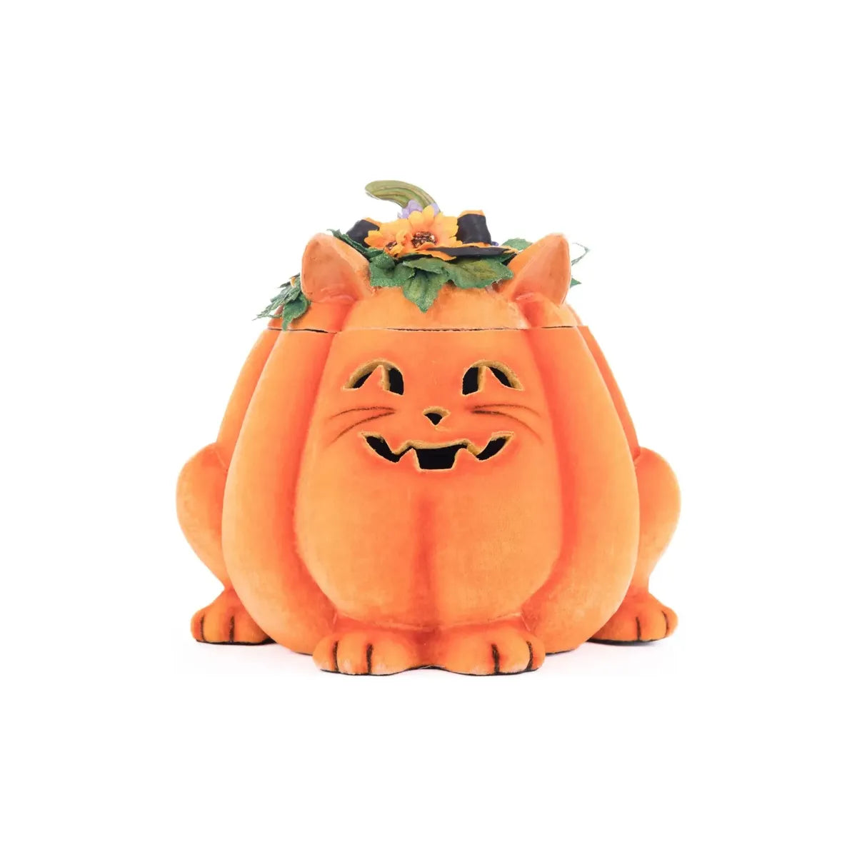 Shop For Jackie The Kitty Cat Pumpkin Candy Container at Michelle's aDOORable Creations