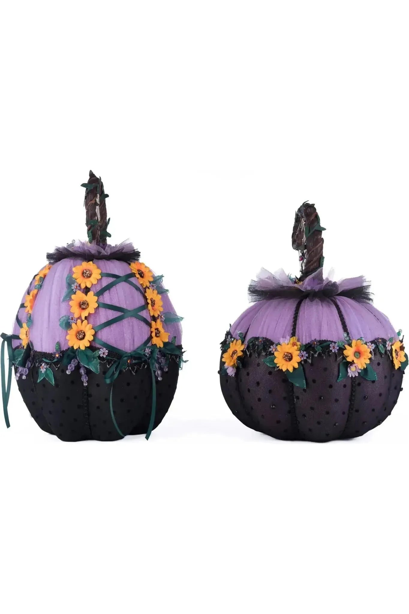 Shop For Jacks and Cats Pumpkins Set Of 2 at Michelle's aDOORable Creations