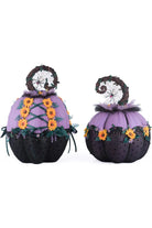 Jacks and Cats Pumpkins Set Of 2 - Michelle's aDOORable Creations - Halloween Decor